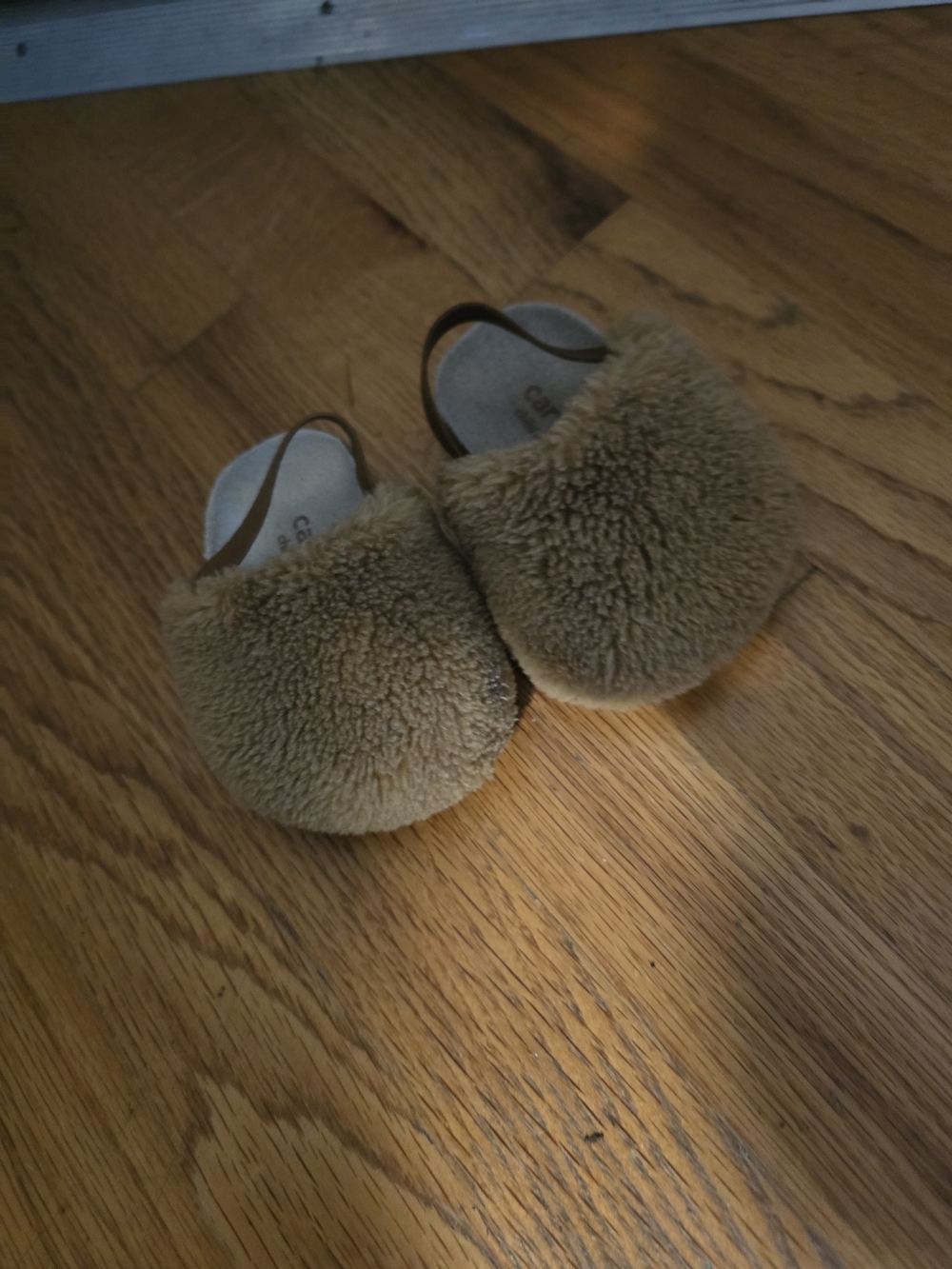 Carter's Plush Tan Slip-On Kids Sandals